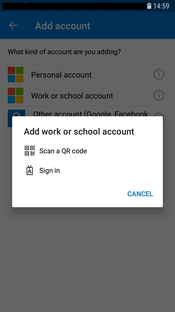 Scan a QR code